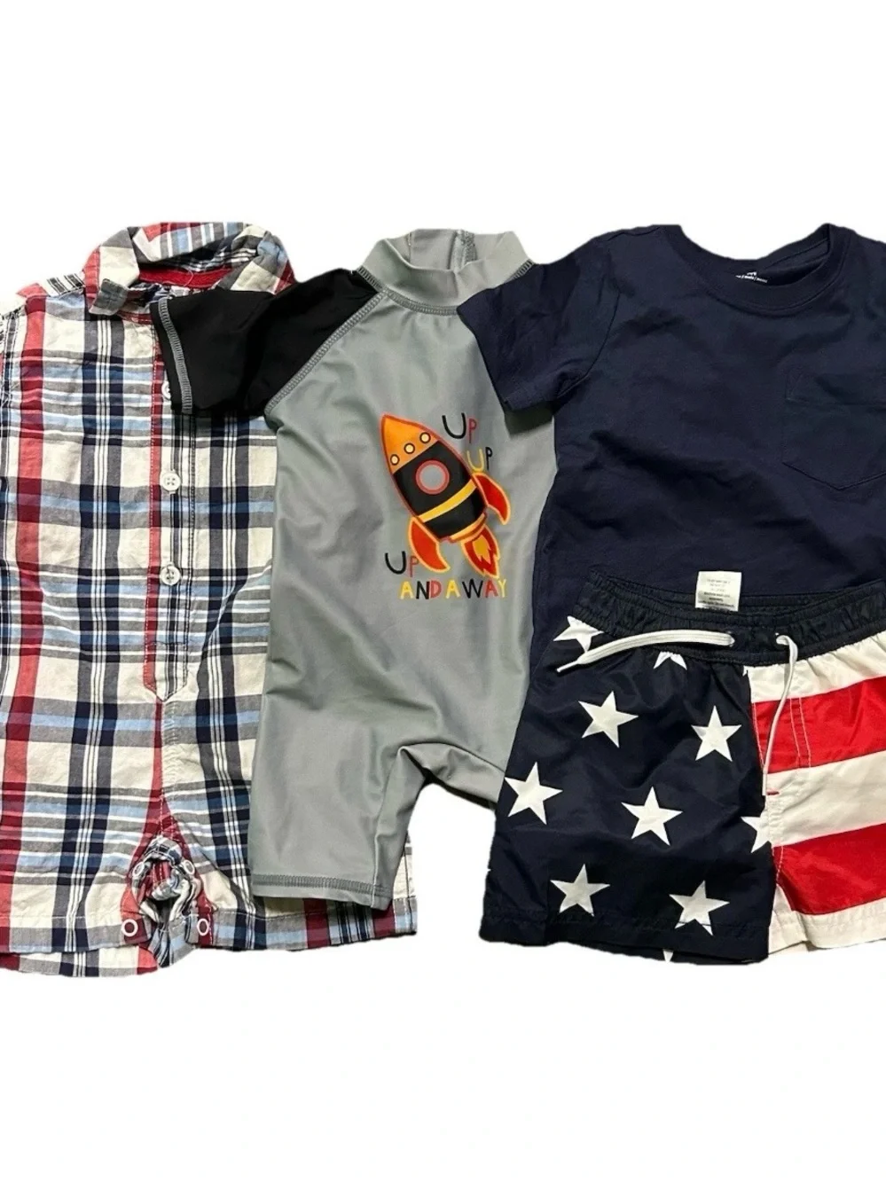 Baby Boy Summer Clothing Romper Swim Trunks T Shirt Size 6-9 Months